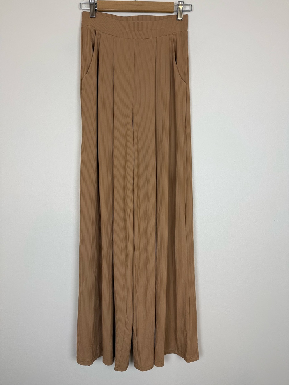 Three Bird Nest Boho Ribbed Wide Leg Palazzo Pants NWT
